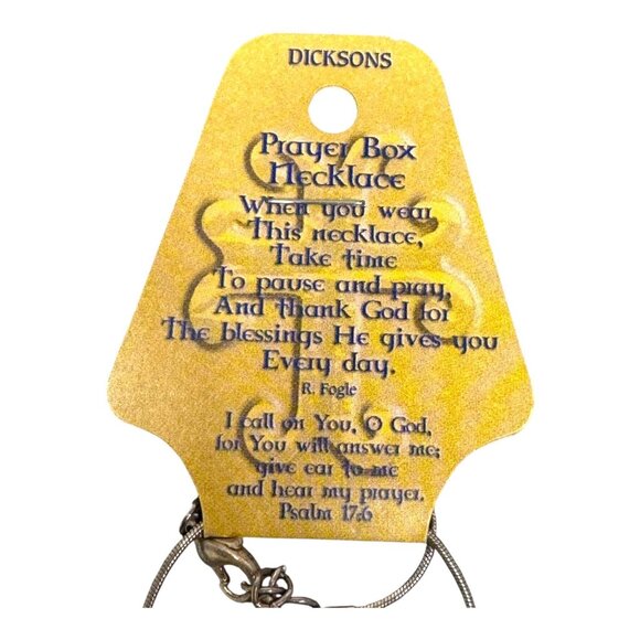 Dicksons Prayer Box Cross Necklace Religious Meditation Inspirational Gift NEW - Picture 4 of 8